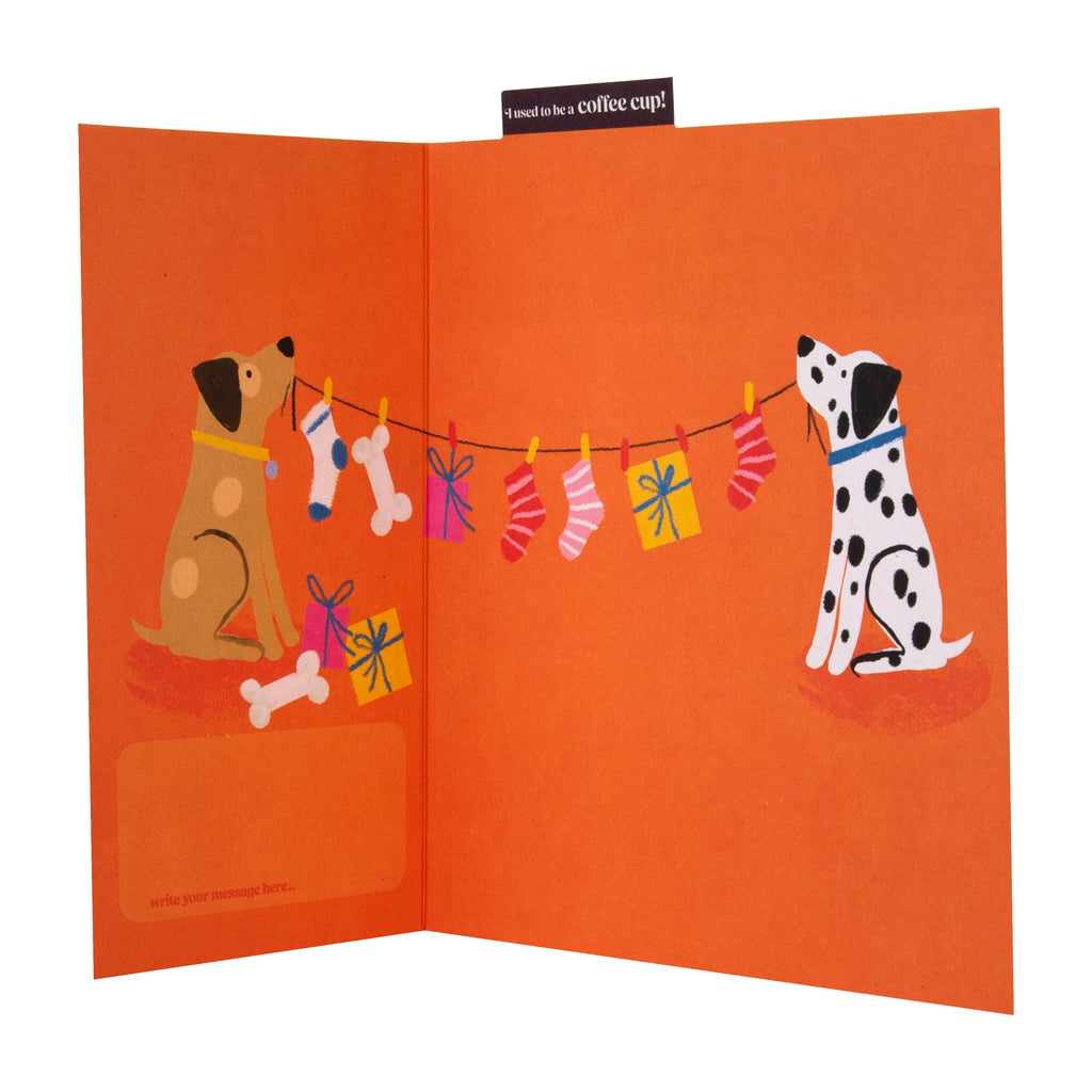 Cupcycling™ Blank Greeting Card - Cute Dogs Design