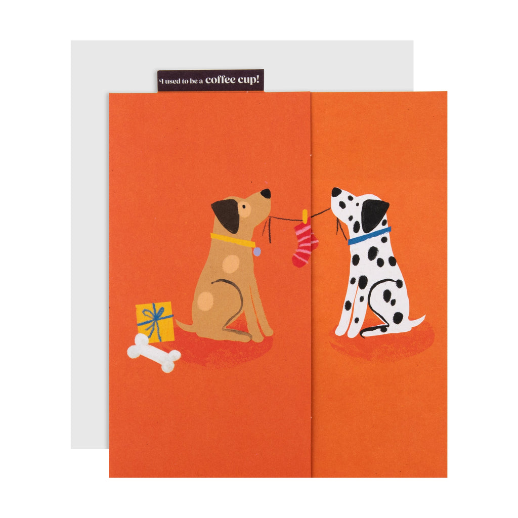 Cupcycling™ Blank Greeting Card - Cute Dogs Design