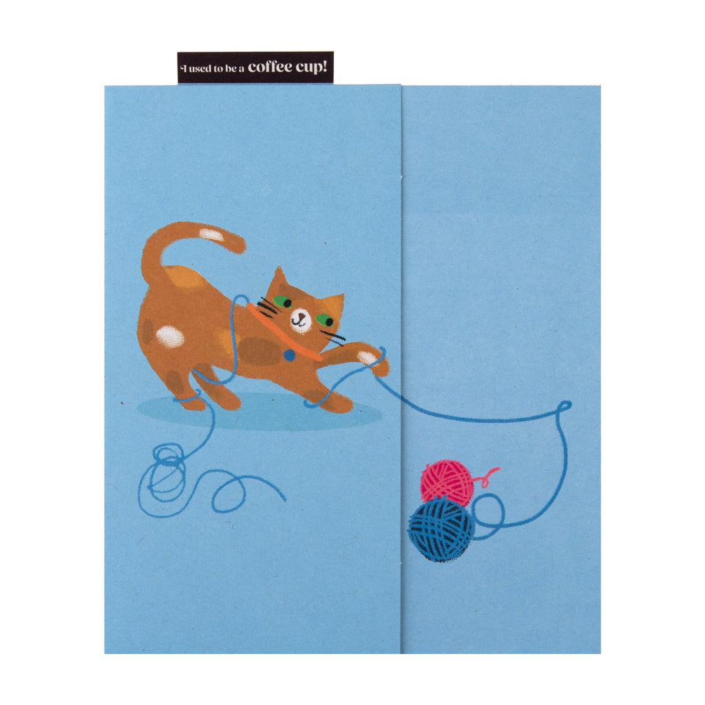 Cupcycling™ Blank Greeting Card - Ginger Cat Design