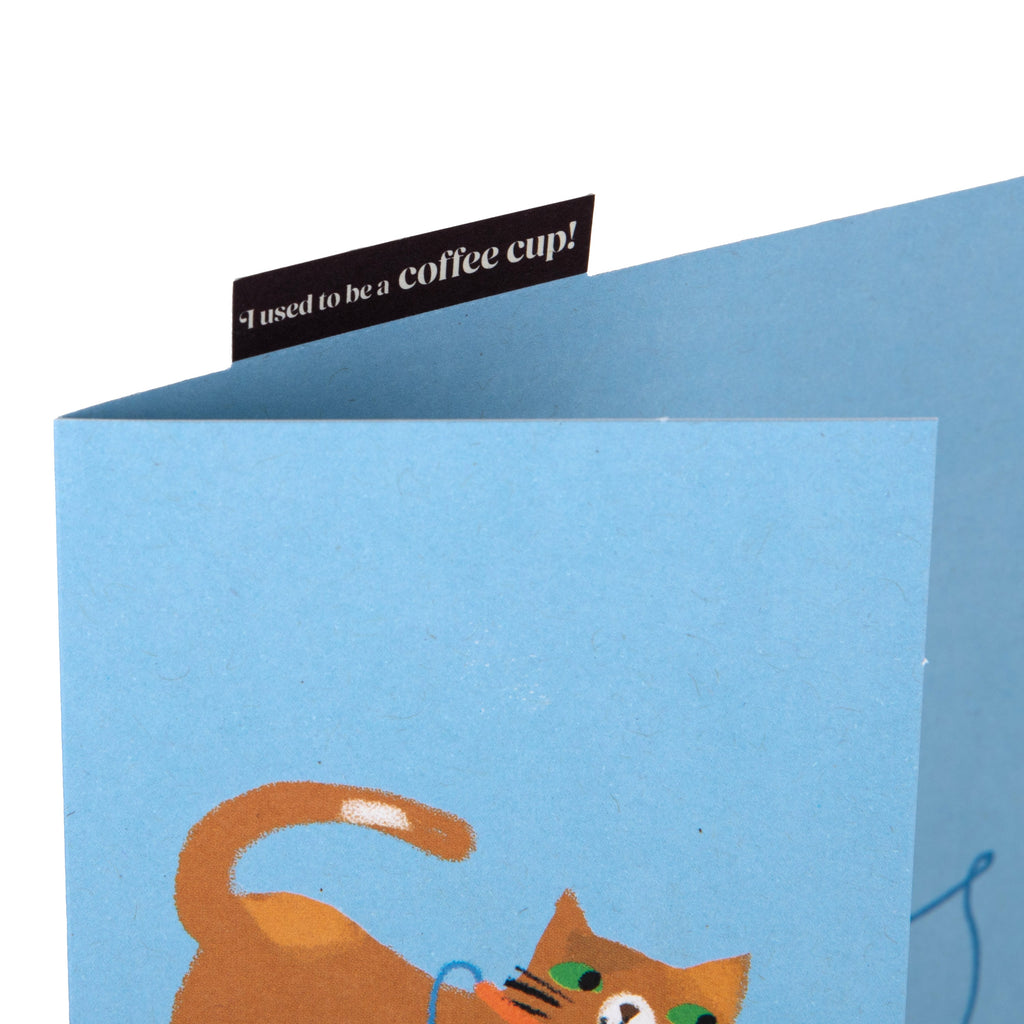 Cupcycling™ Blank Greeting Card - Ginger Cat Design