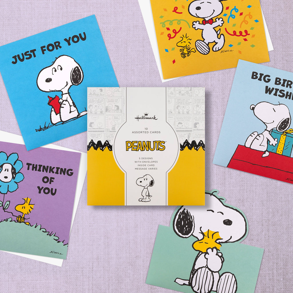 Greeting Cards Multipack - Pack of 10 in 5 PEANUTS™ SNOOPY Designs