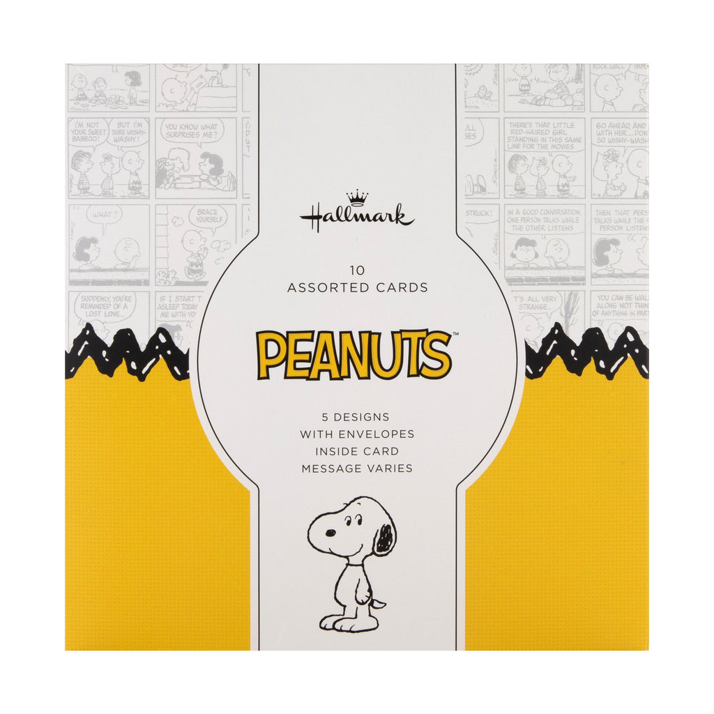 Greeting Cards Multipack - Pack of 10 in 5 PEANUTS™ SNOOPY Designs