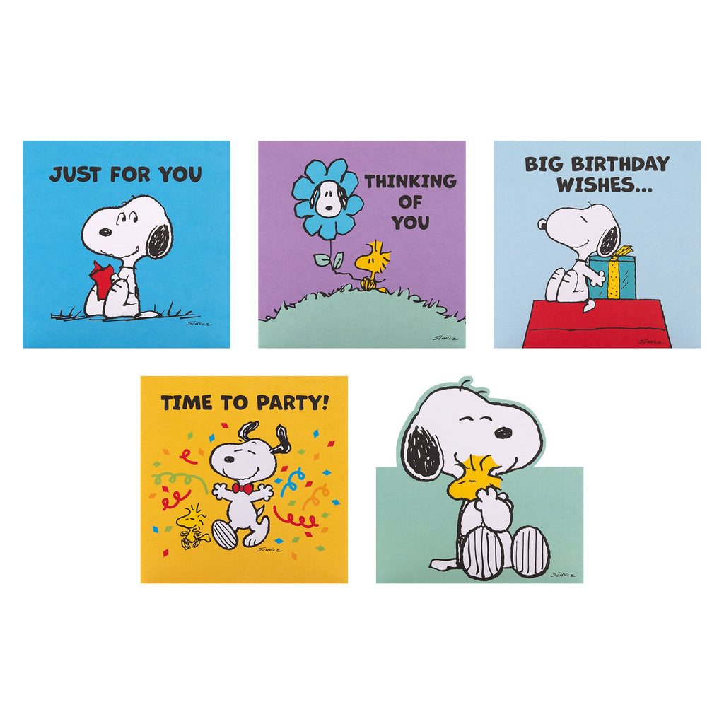 Greeting Cards Multipack - Pack of 10 in 5 PEANUTS™ SNOOPY Designs