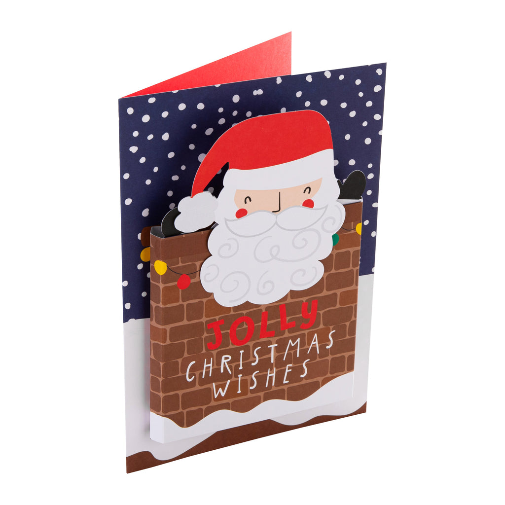 Christmas Card - 3D & Pop-Up Santa & Chimney Design