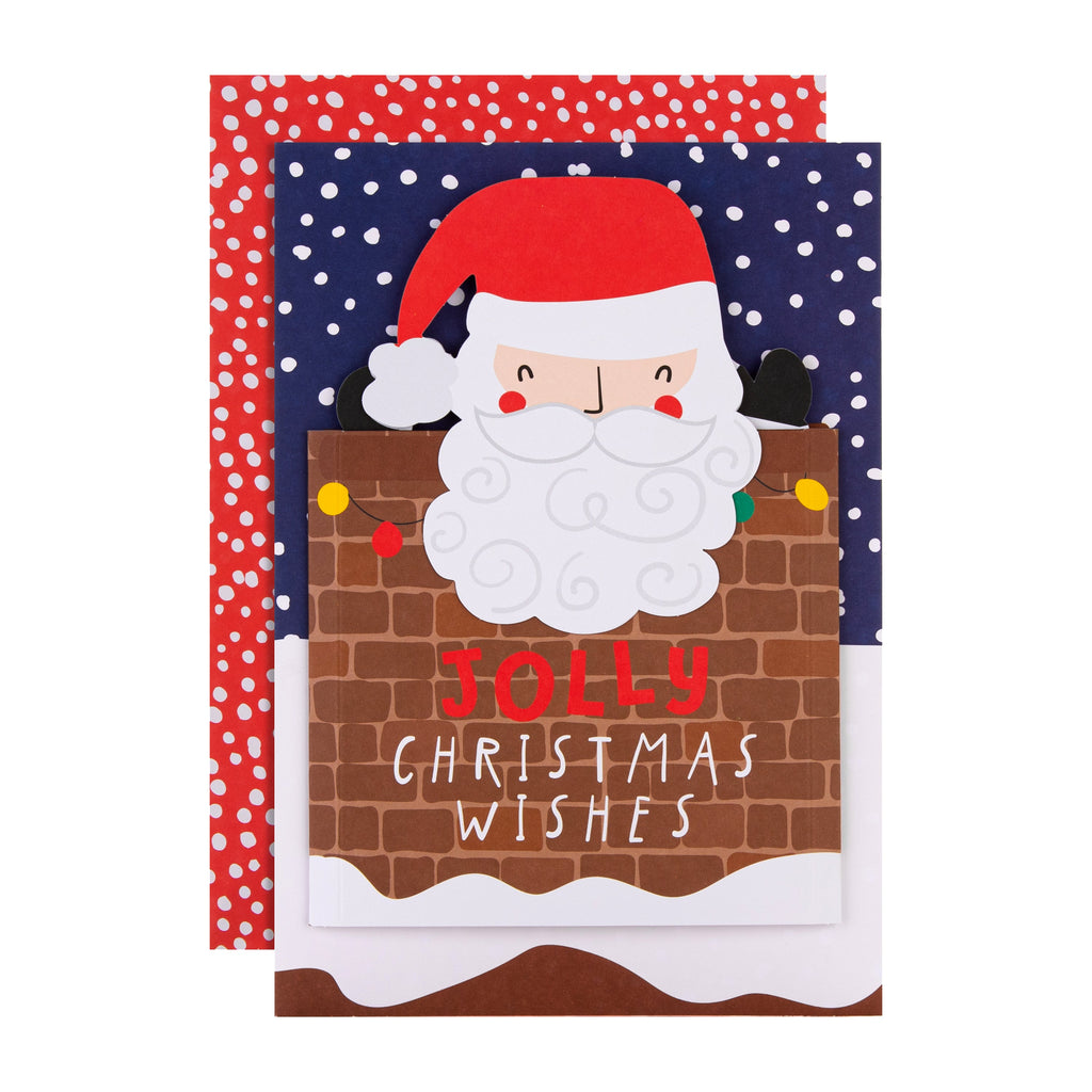 Christmas Card - 3D & Pop-Up Santa & Chimney Design