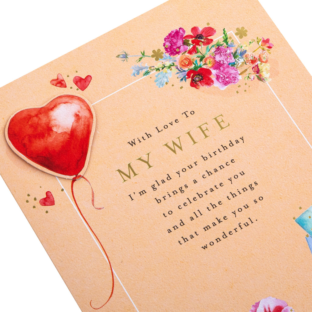 Birthday Card for Wife - Lucy Cromwell Flowers, Gifts & Balloon Design