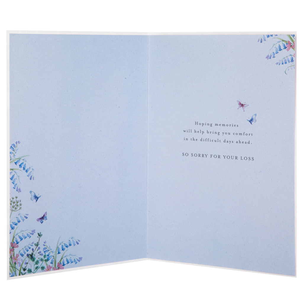 Sympathy Card - Lucy Cromwell Flowers & Butterflies Design