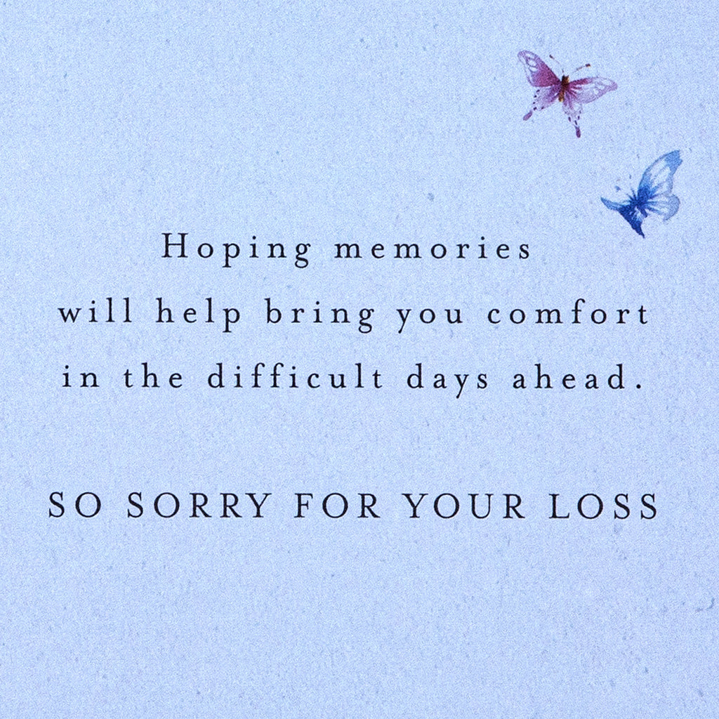 Sympathy Card - Lucy Cromwell Flowers & Butterflies Design