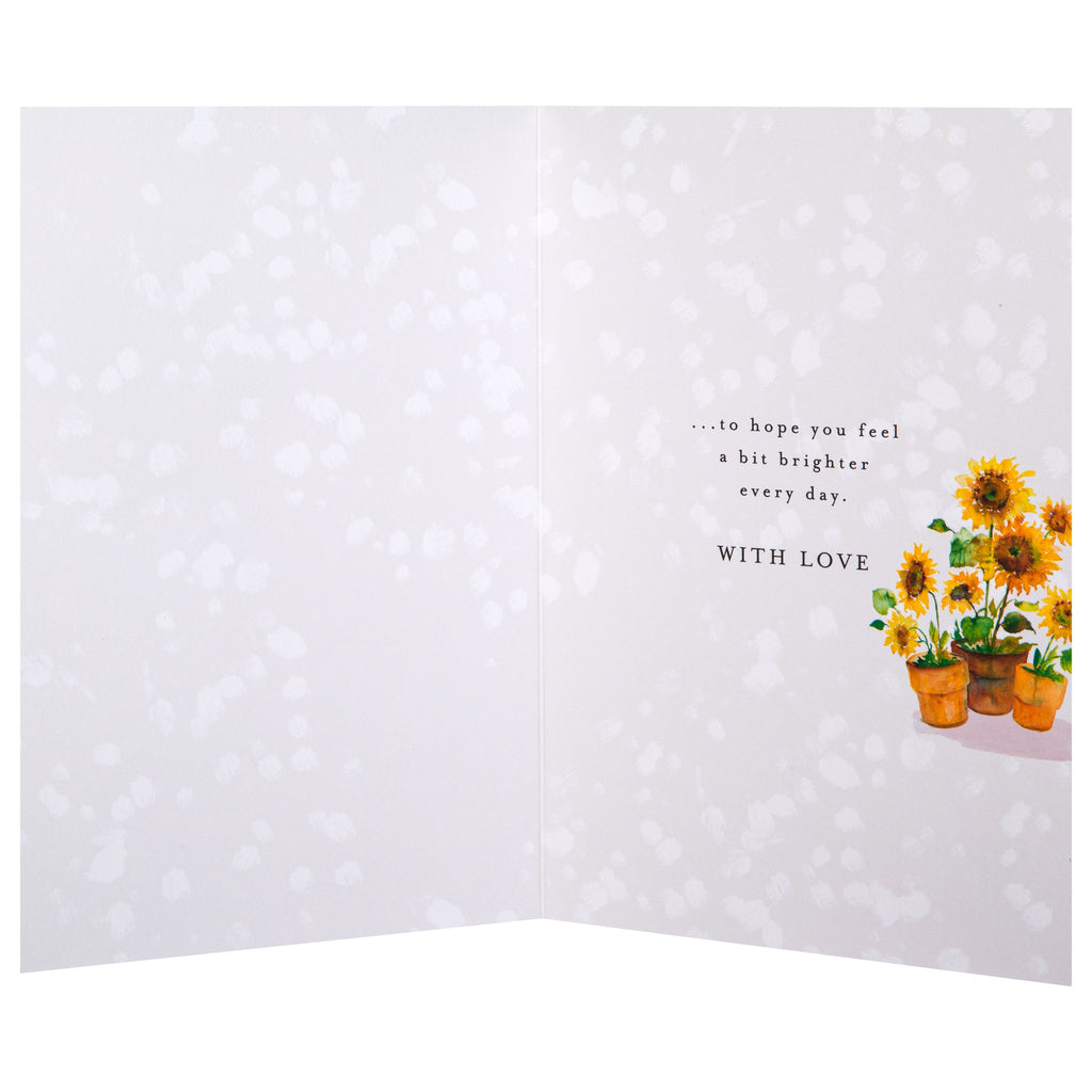 Get Well Soon Card - Lucy Cromwell Sunflowers Design