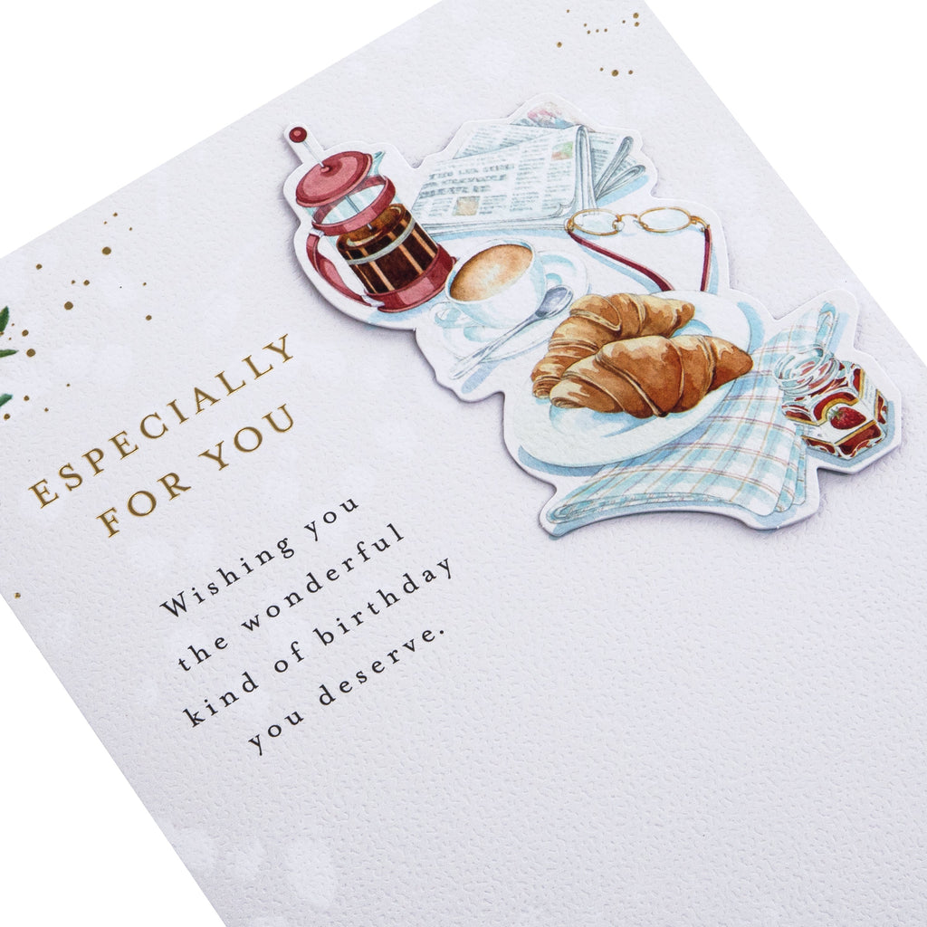 Birthday Card - Lucy Cromwell Coffee & Croissants Design