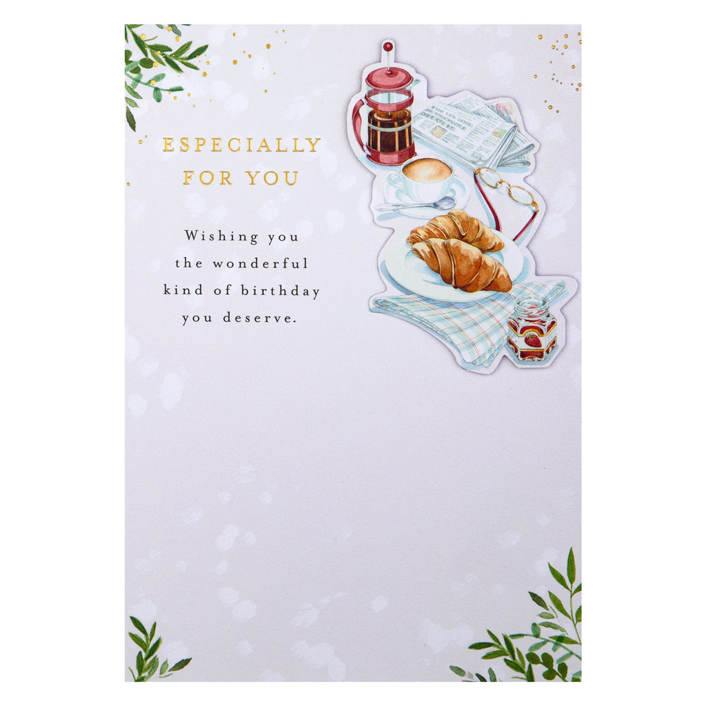 Birthday Card - Lucy Cromwell Coffee & Croissants Design