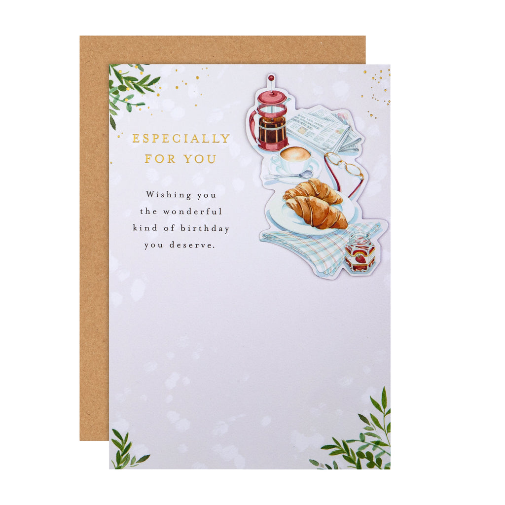 Birthday Card - Lucy Cromwell Coffee & Croissants Design