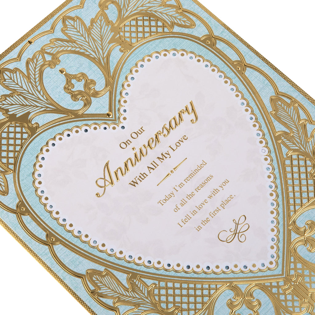 Anniversary Card - Intricate Traditional Floral Design