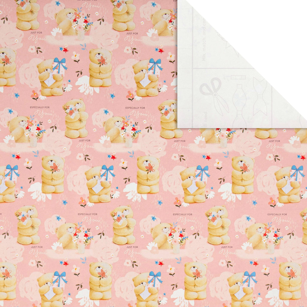 6M Any Occasion Wrapping Paper - 3 x 2M Rolls in 1 Cute Forever Friends Design