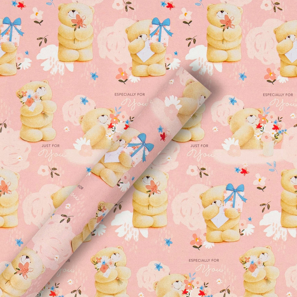 6M Any Occasion Wrapping Paper - 3 x 2M Rolls in 1 Cute Forever Friends Design