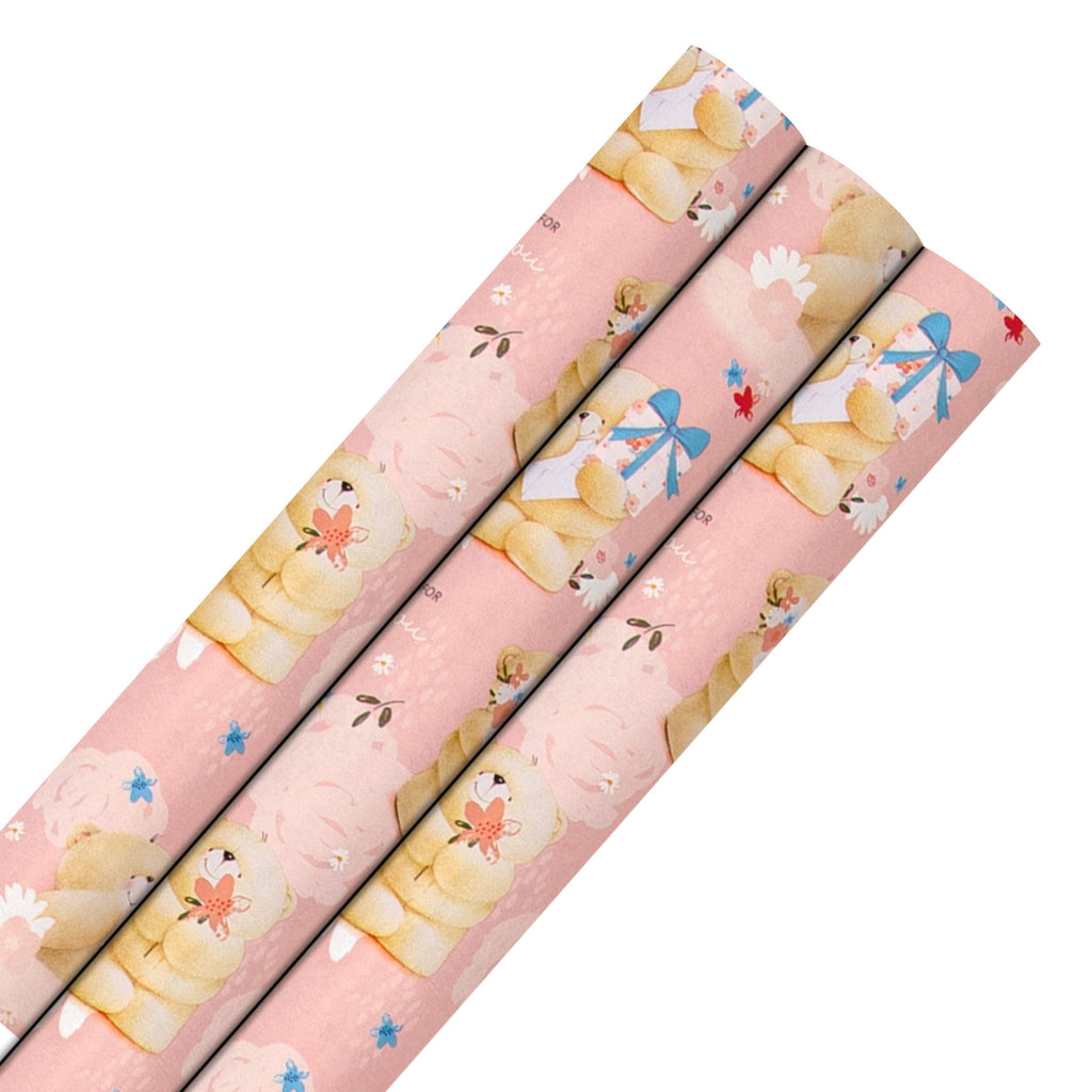 6M Any Occasion Wrapping Paper - 3 x 2M Rolls in 1 Cute Forever Friends Design