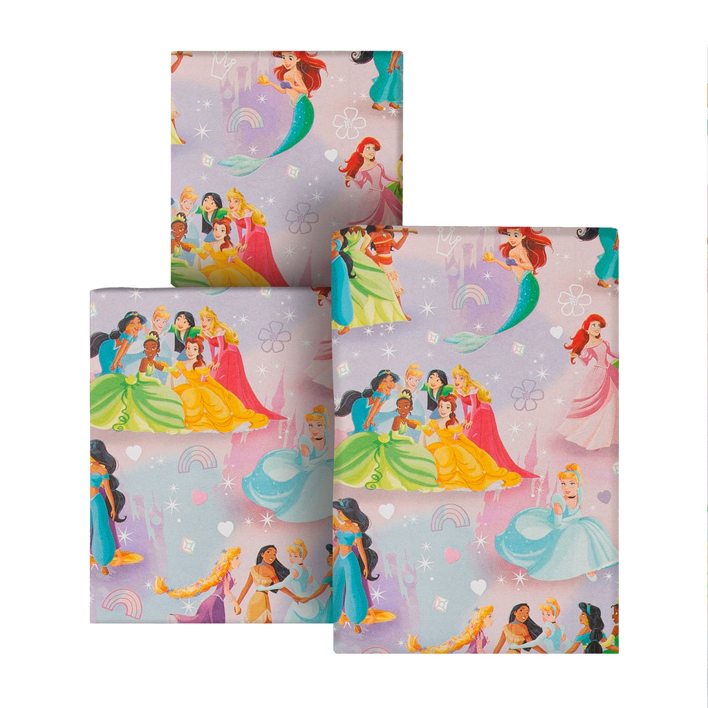 6M Any Occasion Wrapping Paper - 3 x 2M Rolls in 1 Disney Princess Design