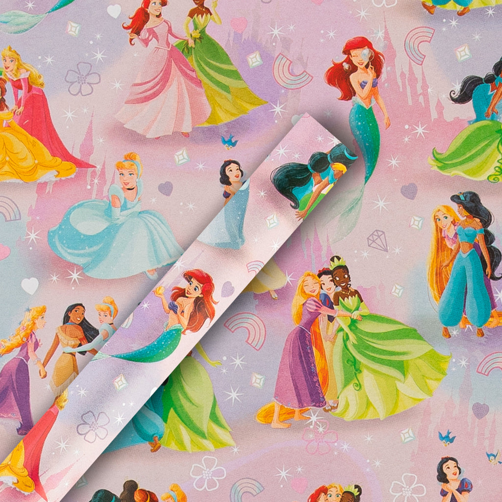 6M Any Occasion Wrapping Paper - 3 x 2M Rolls in 1 Disney Princess Design