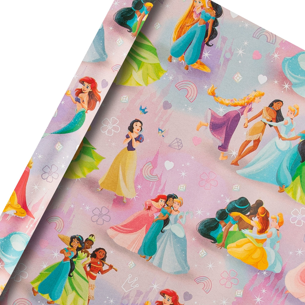 6M Any Occasion Wrapping Paper - 3 x 2M Rolls in 1 Disney Princess Design