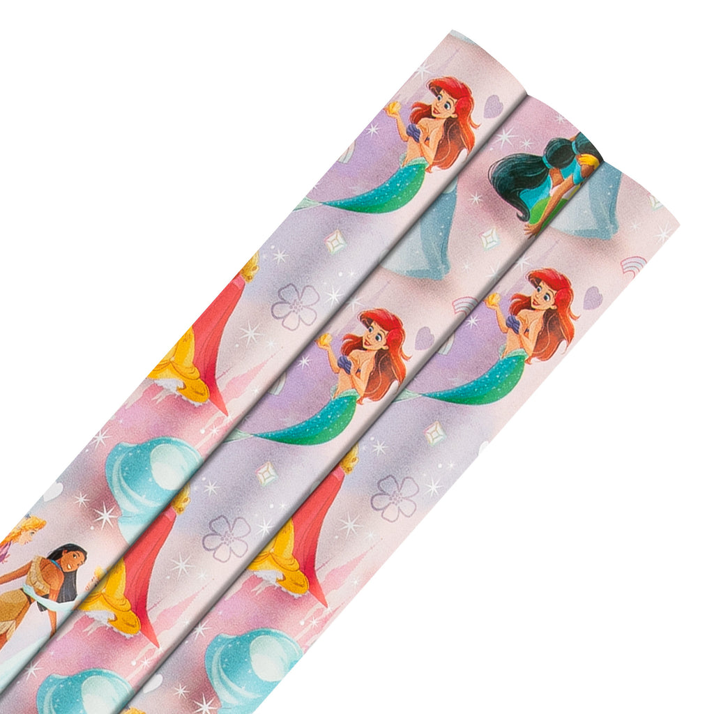 6M Any Occasion Wrapping Paper - 3 x 2M Rolls in 1 Disney Princess Design