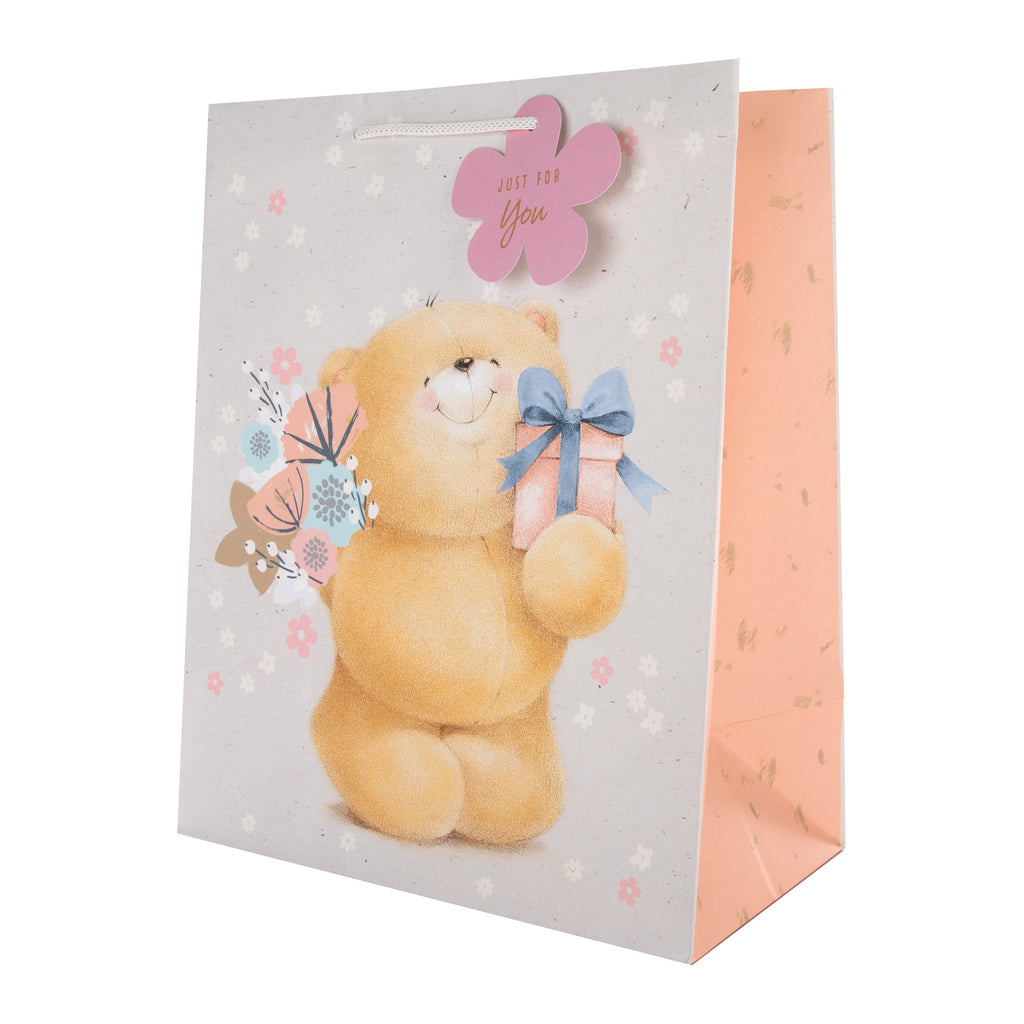 Pack of 3 Large Gift Bags - Pink Forever Friends Bear Design