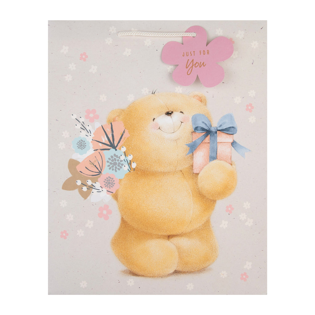 Pack of 3 Large Gift Bags - Pink Forever Friends Bear Design