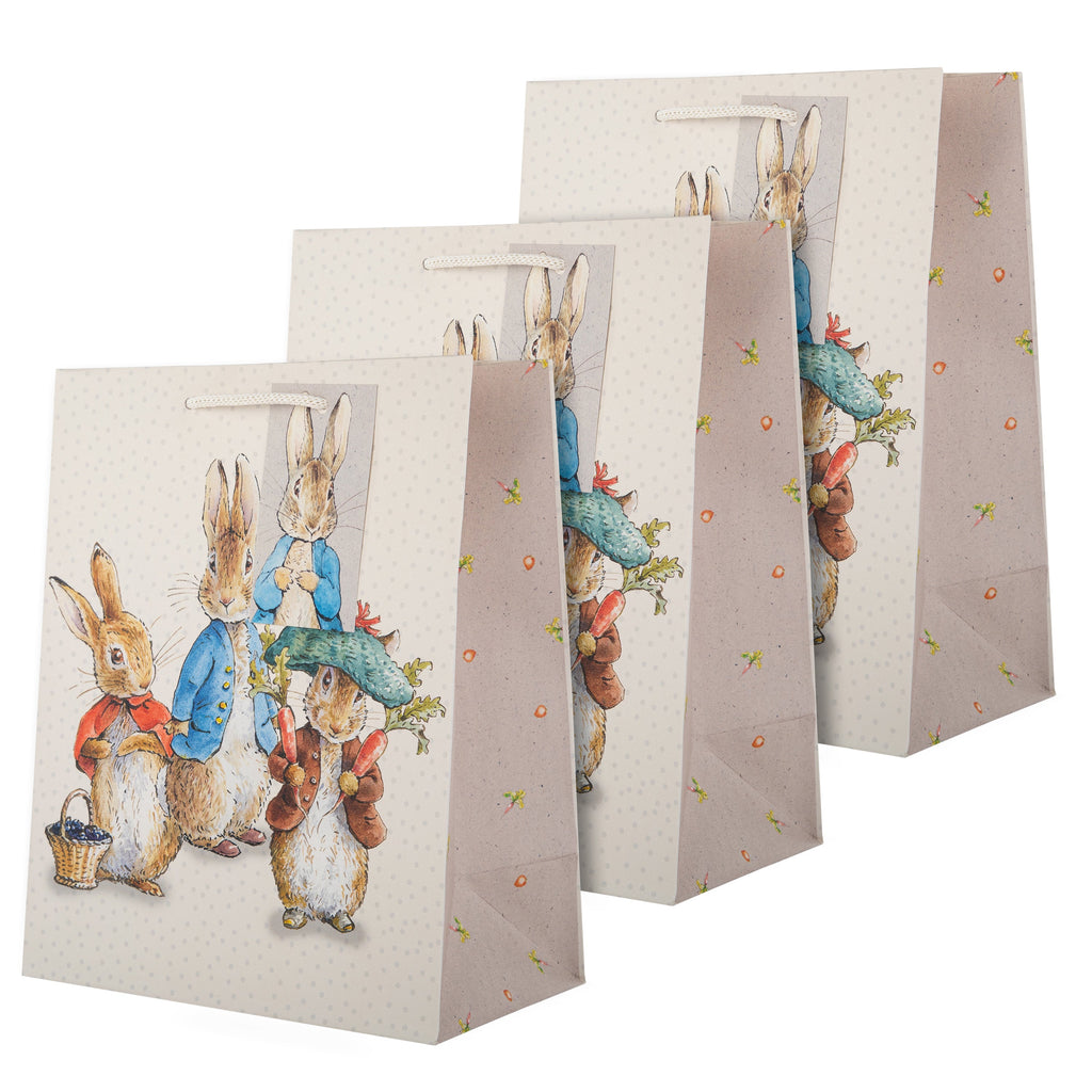 Medium Gift Bags - Pack of 3 Beatrix Potter Peter Rabbit™  & Friends Design