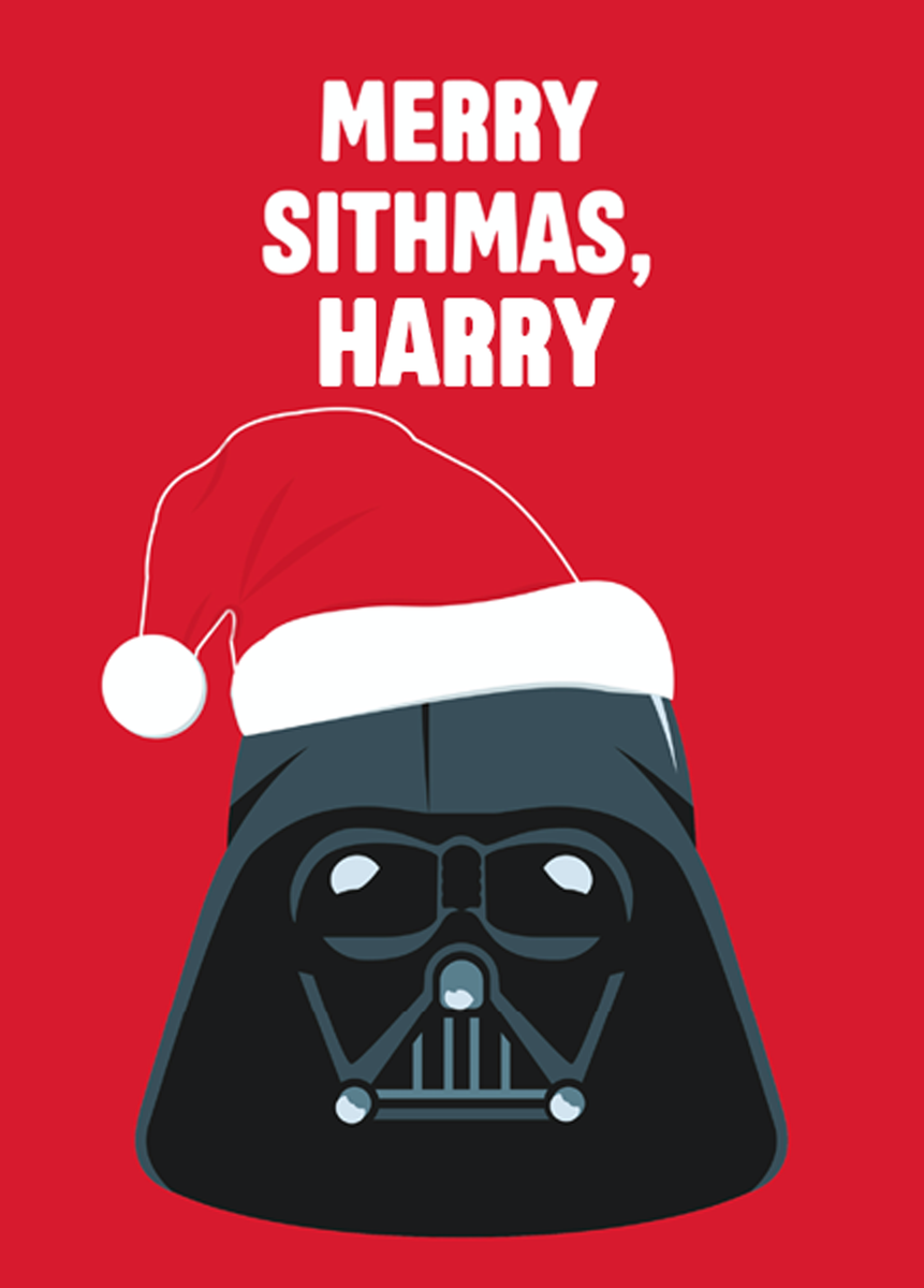 Personalised Kids Star Wars™ Darth Vader Christmas Card – Hallmark