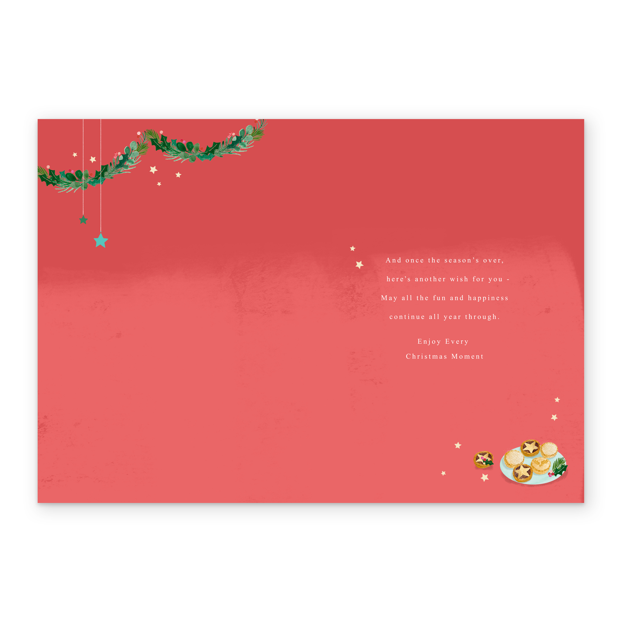 Personalised Heartfelt Festive Verse Christmas Card Hallmark Uk 