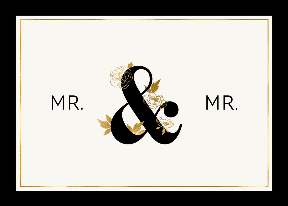 Personalised & Editable MR & MR Wedding Card | Hallmark UK