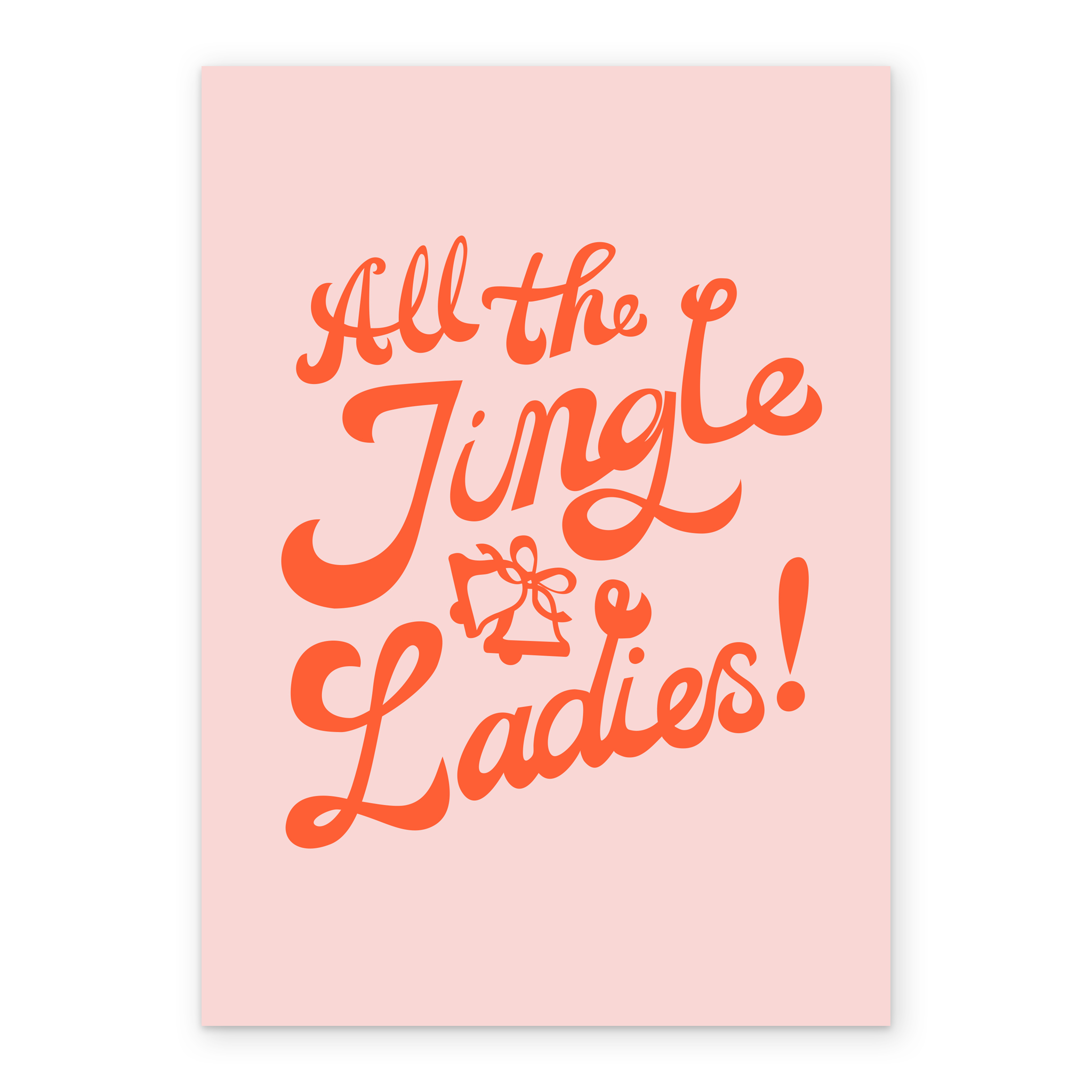 Personalised Jingle Ladies Christmas Card Hallmark 