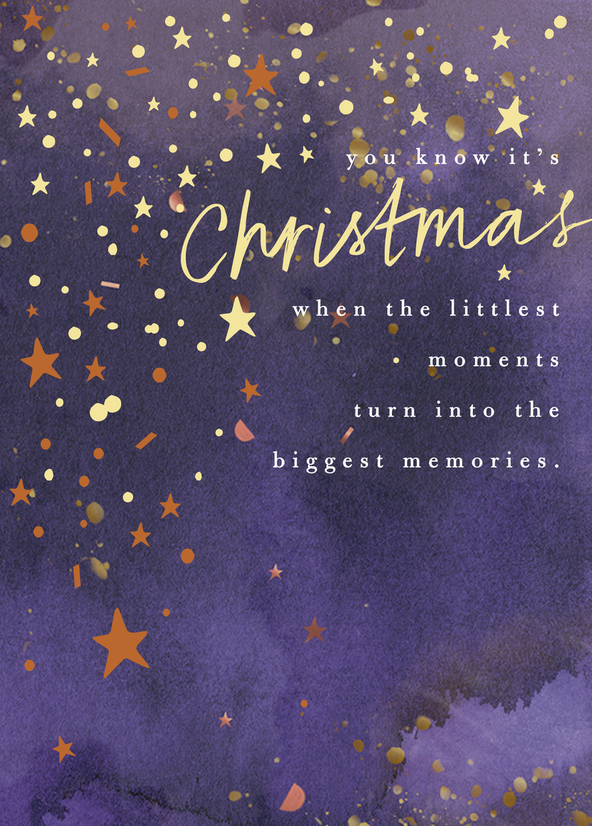 Stars & Confetti Christmas Card | Personalised Cards | Hallmark UK