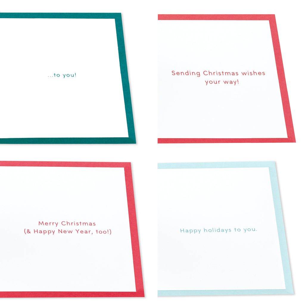 Christmas Cards - Pack of 4 3D Pop-Up Festive Designs