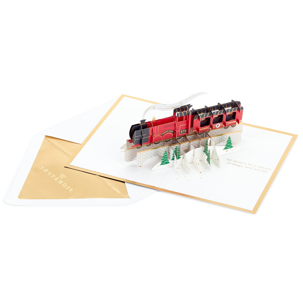 Christmas Paper Wonder Card - 3D & Pop Up Harry Potter™ Hogwarts Express Train Design