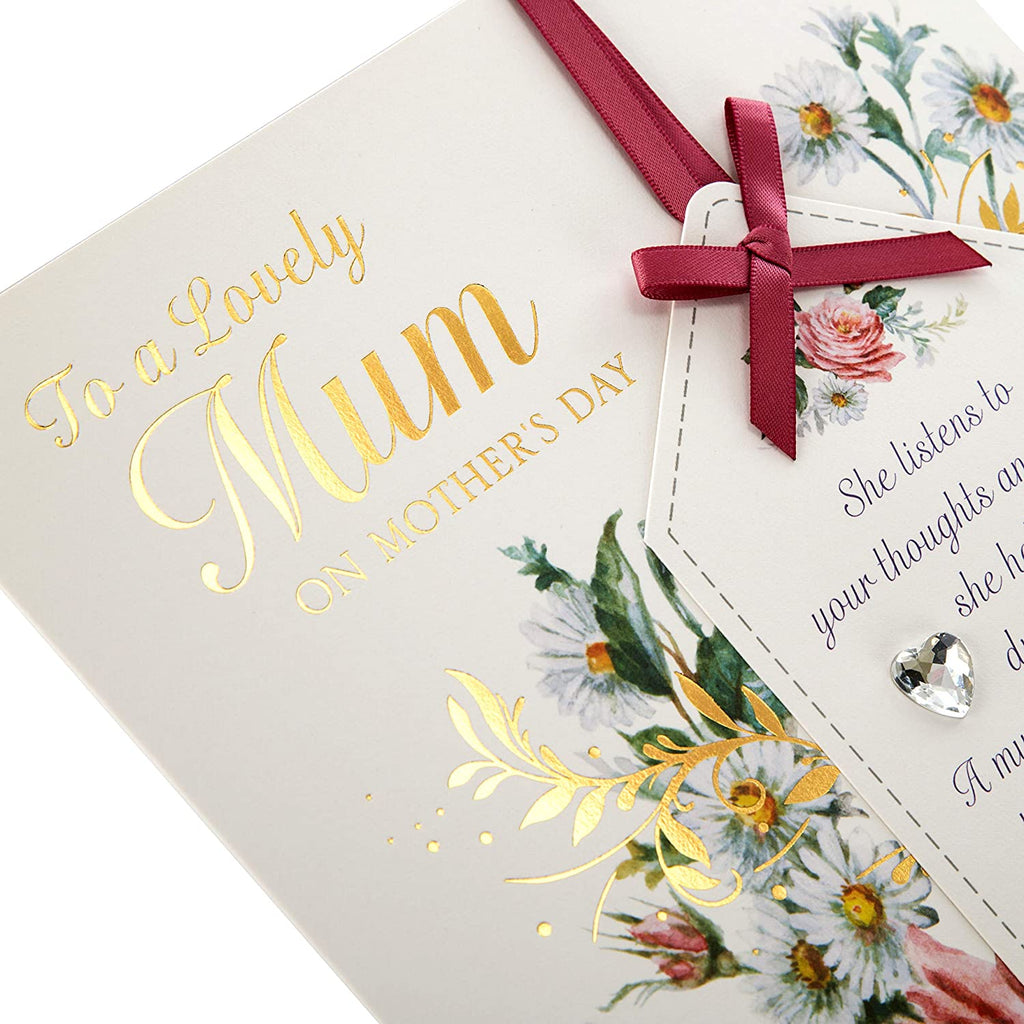 Mother's Day Card for Mum - Heartfelt Verse Design with Gold Foil