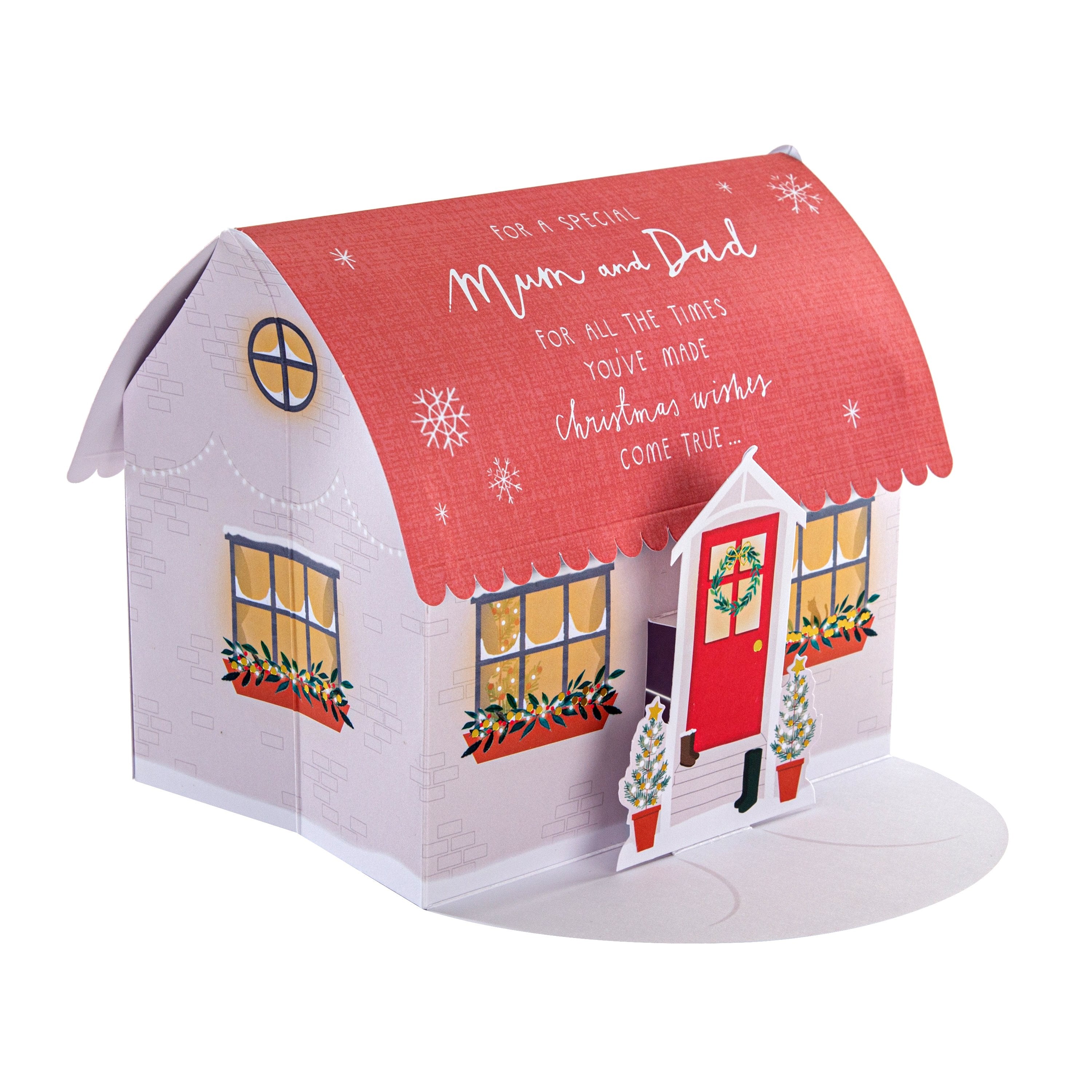 Christmas Card for Mum and Dad - Pop-up 3D House Design – Hallmark