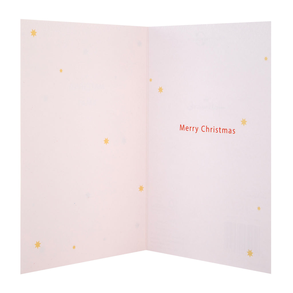 General Christmas Card - Contemporary Xmas PJs Worded Design with Gold Foil