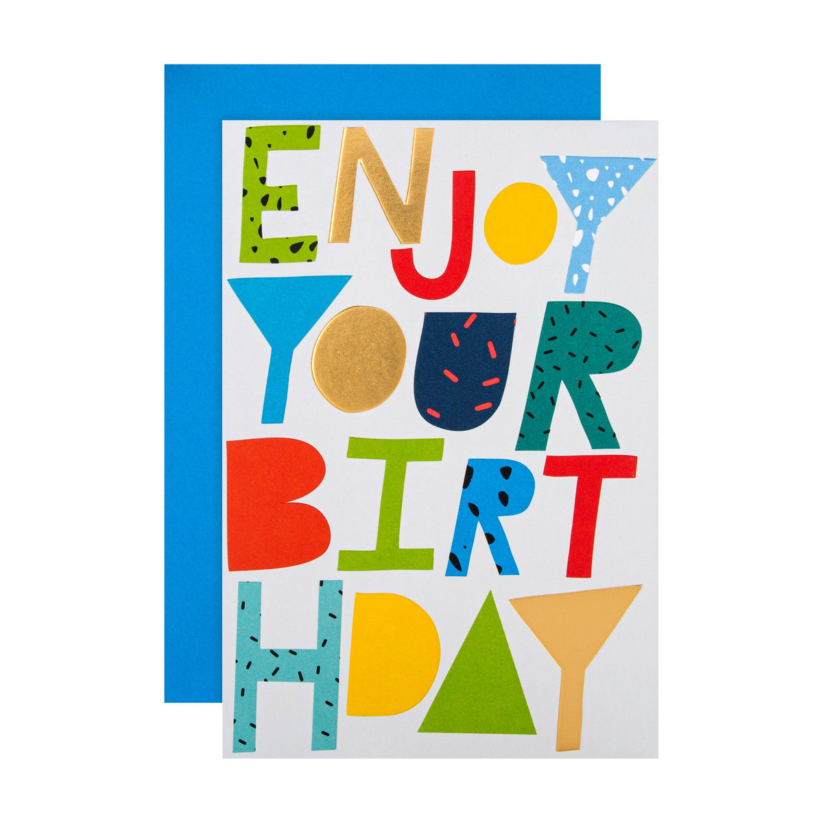 Birthday Card - Contemporary Colourful Text Design – Hallmark