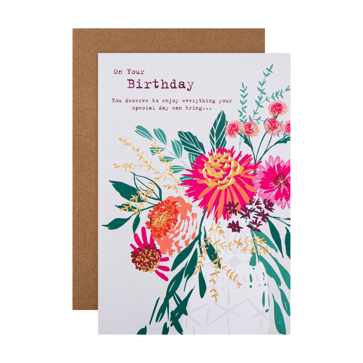 Birthday Card - Classic Illustrated Floral Design – Hallmark