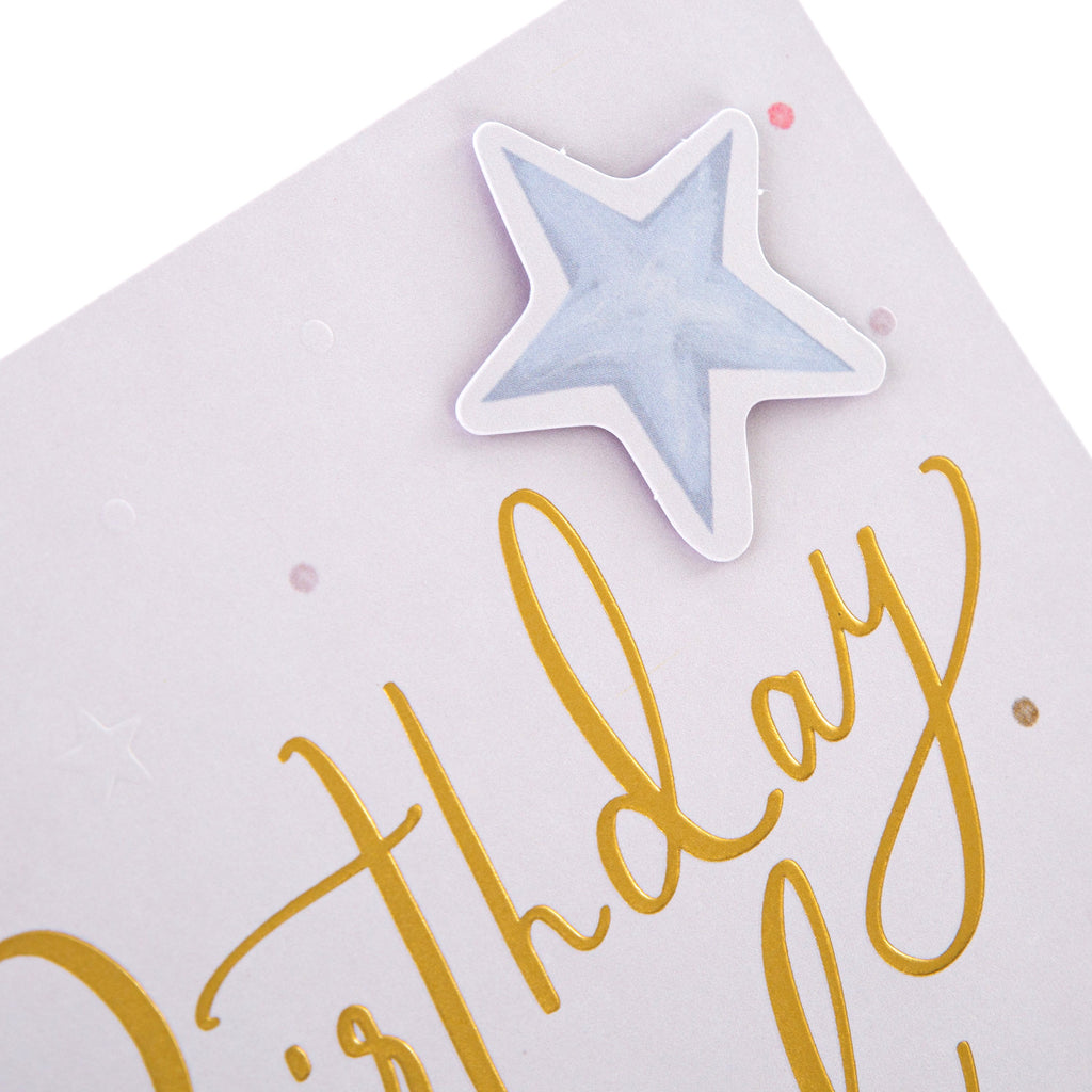 Birthday Girl Card - Contemporary Text Based Design