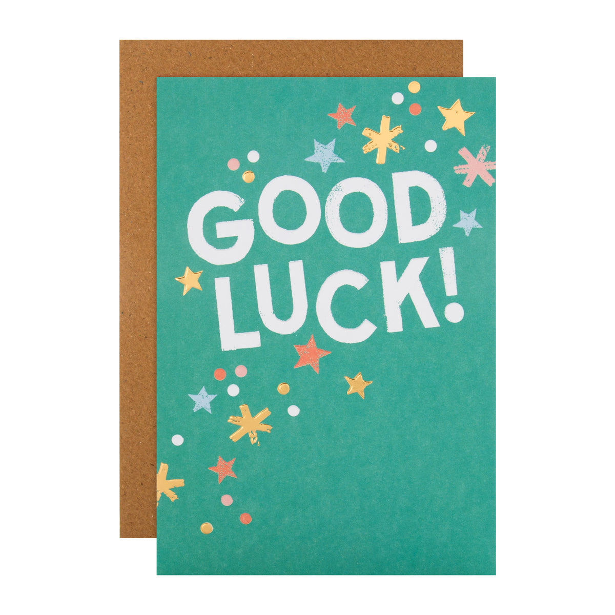 Little World Changers™️ Good Luck Card for Kids - Contemporary Text Ba ...