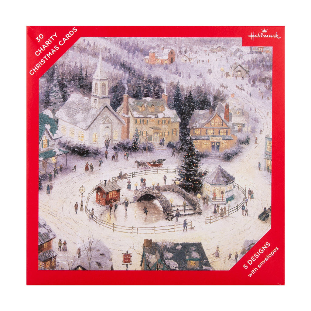 Charity Christmas Cards - Pack of 30 in 5 Thomas Kinkade Designs