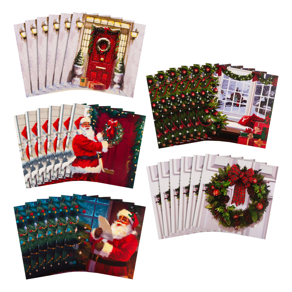 Charity Christmas Cards - Pack of 30 in 5 Traditional Designs