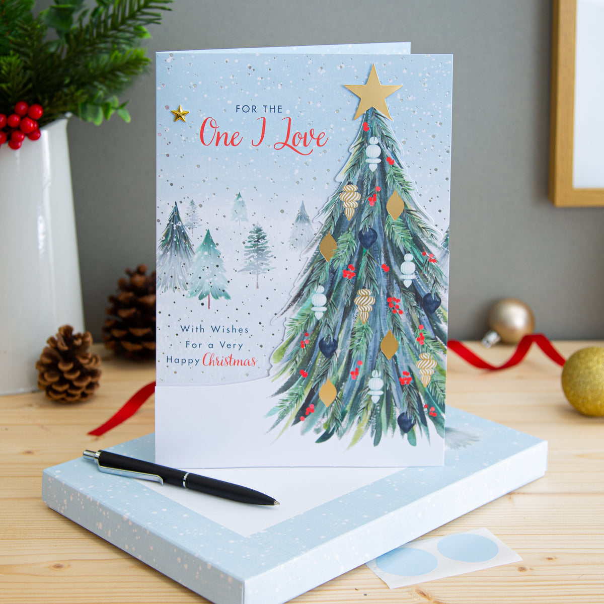 Medium Luxury Boxed Christmas Card for One I Love - Classic Winter Sce ...