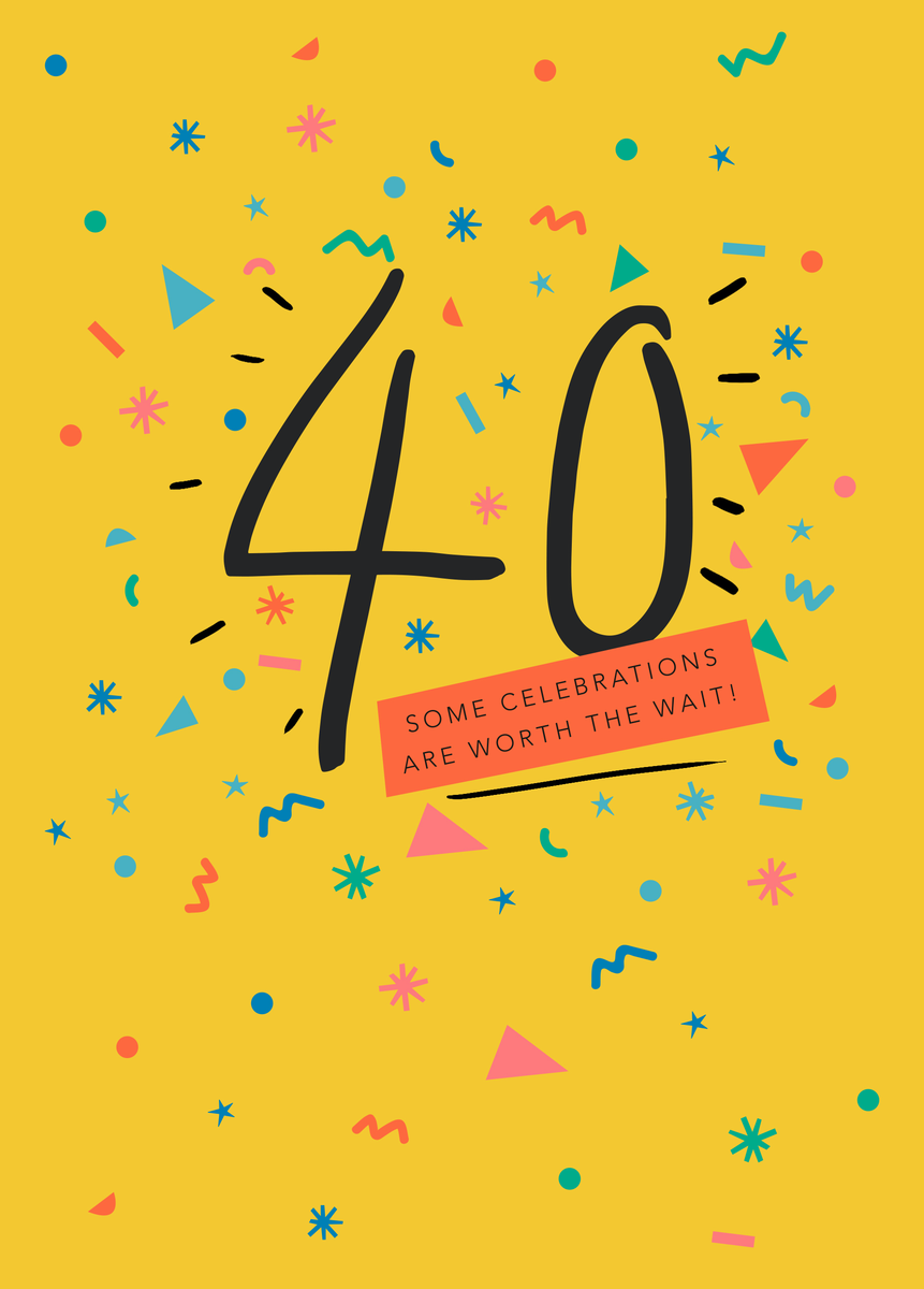 Personalised Happy 40th Birthday Card – Hallmark