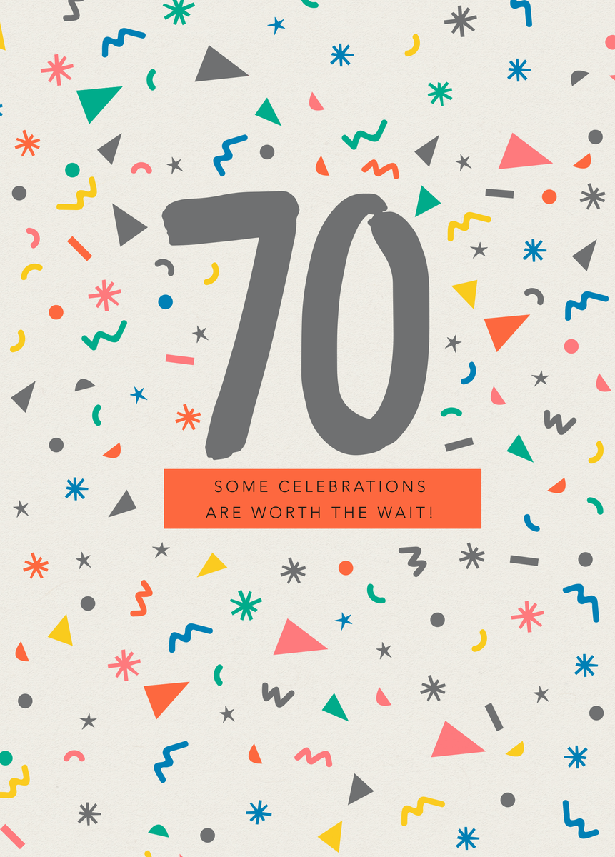 Personalised 70th Birthday Celebration Card – Hallmark