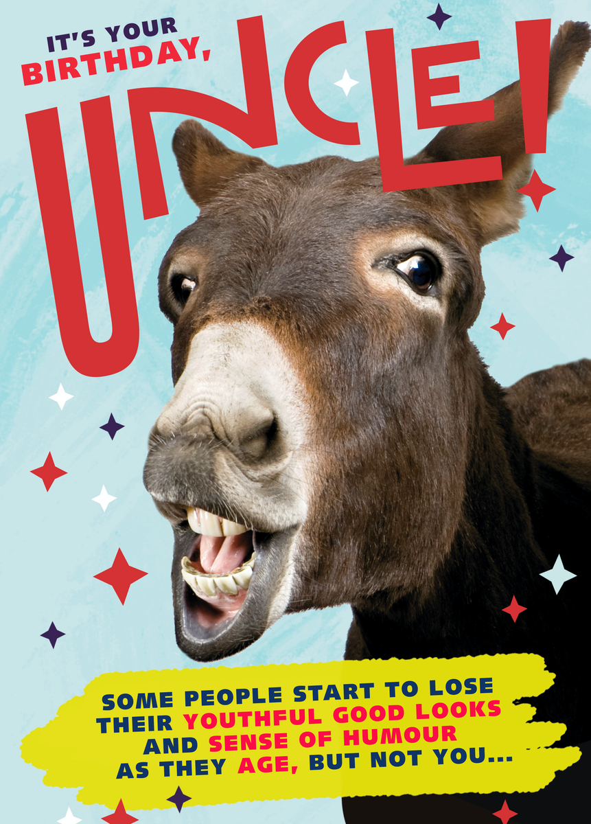 Personalised Uncle Funny Donkey Card – Hallmark