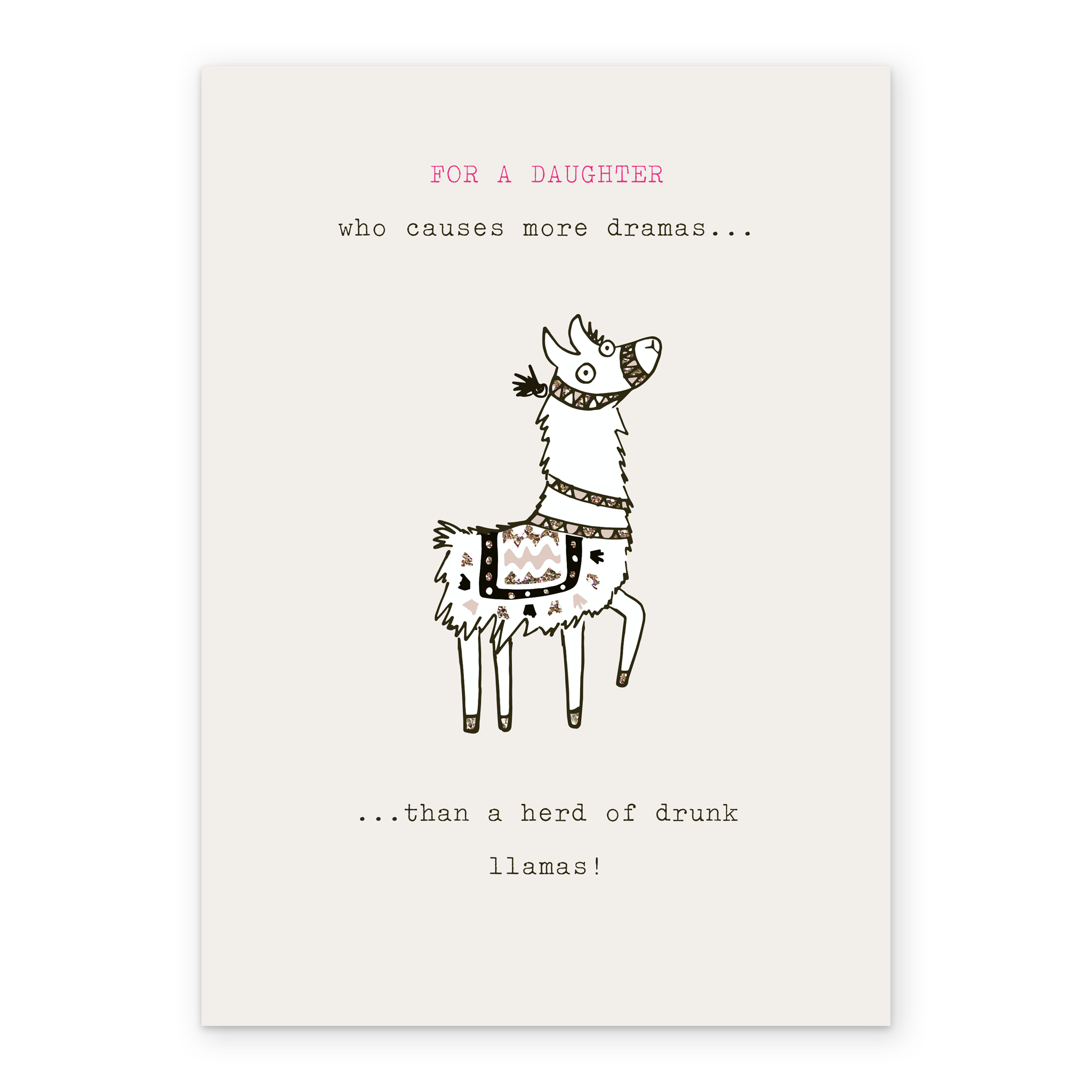 Personalised Funny Llamas Birthday Card For Daughter Hallmark