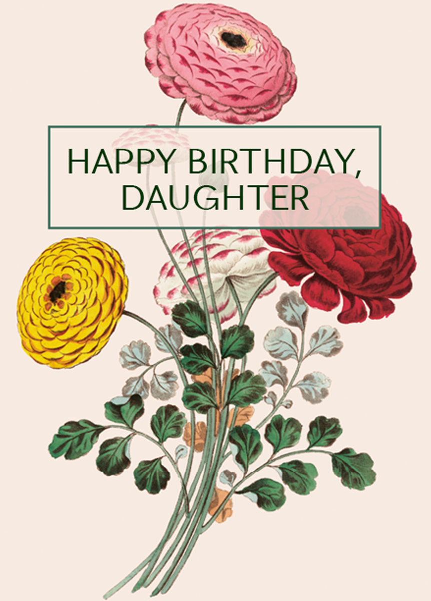 Personalised Floral Bouquet Daughter Card – Hallmark