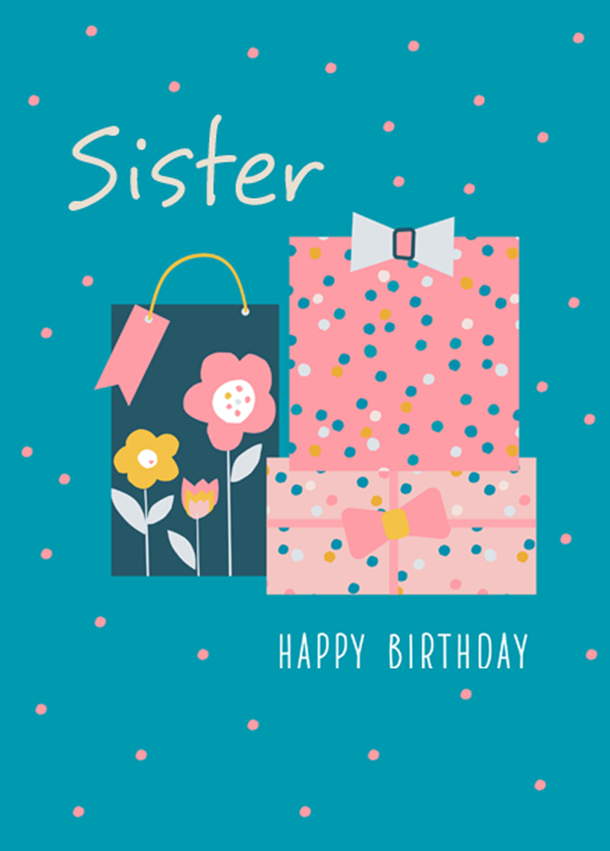 Personalised Contemporary Birthday Sister Card – Hallmark